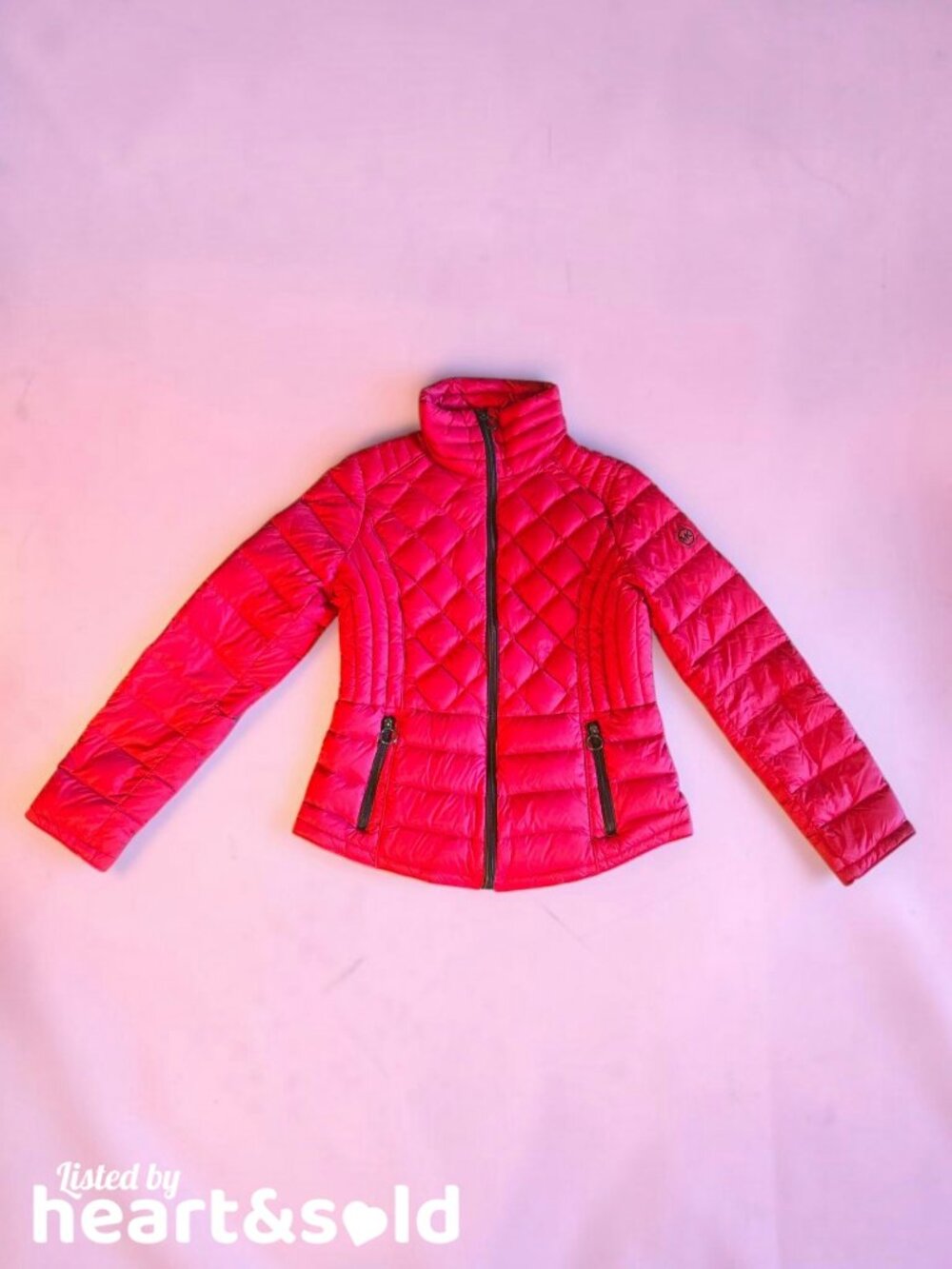 Womens Michael Kors Red Quilted Jacket